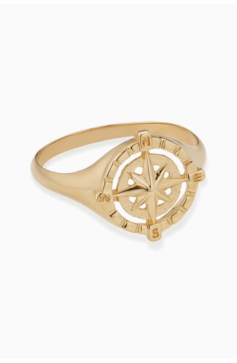 Oradina 14K Gold Compass Rose Ring, Alternate, color, 