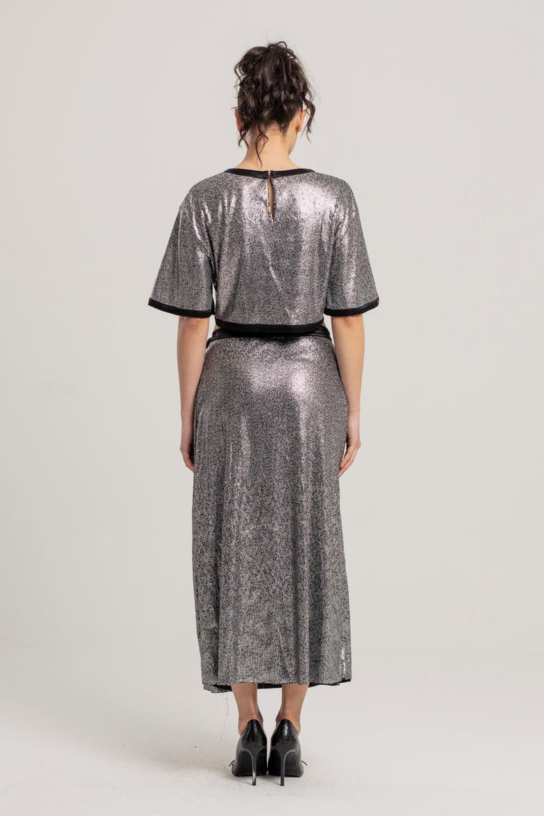Sequin Skirt, Alternate, color, black