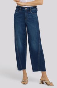 NYDJ Alyssa Frayed Crop Relaxed Tapered Jeans