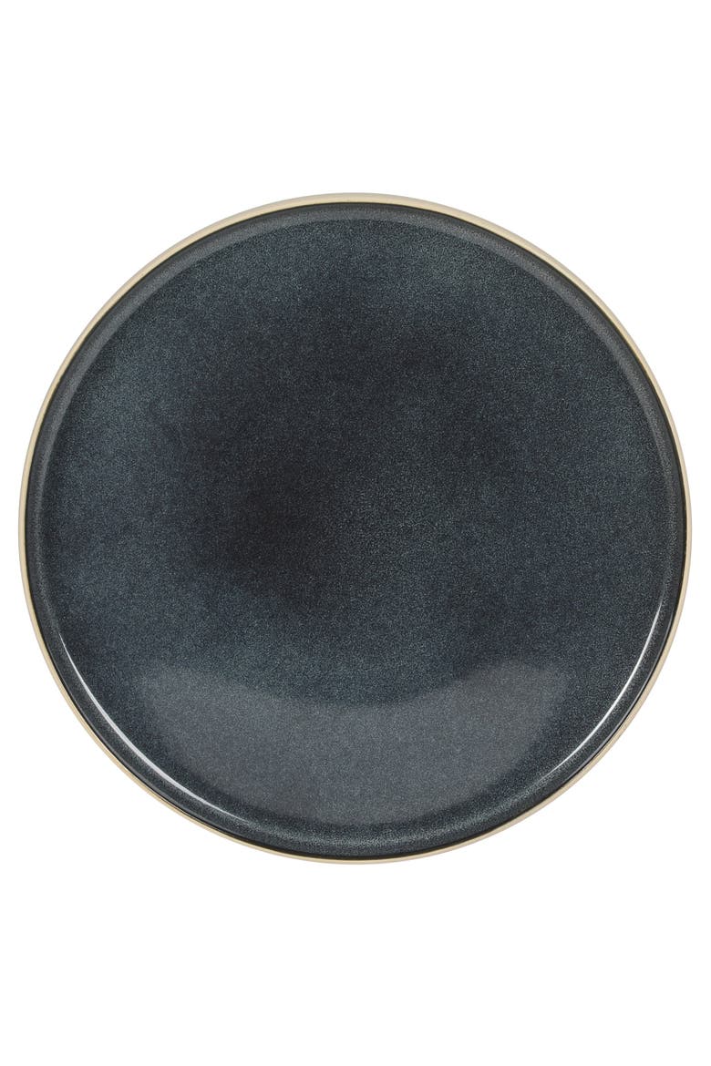 Liberty Bay 16-Piece Stoneware Stackable Plates and Double Bowl Dinnerware Set, Alternate, color, Blue
