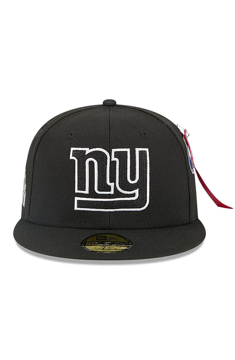 New Era x Alpha Industries Men's New Era x Alpha Industries Black New York Giants 59FIFTY Fitted Hat, Alternate, color,