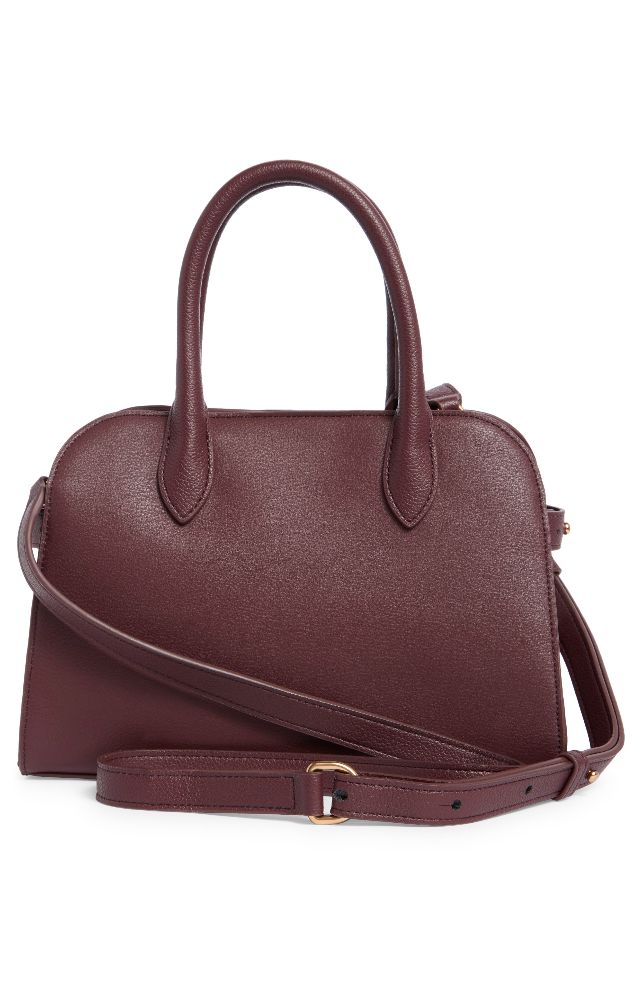 Sam Edelman Miranda Small Satchel, Alternate, color, Dark Red