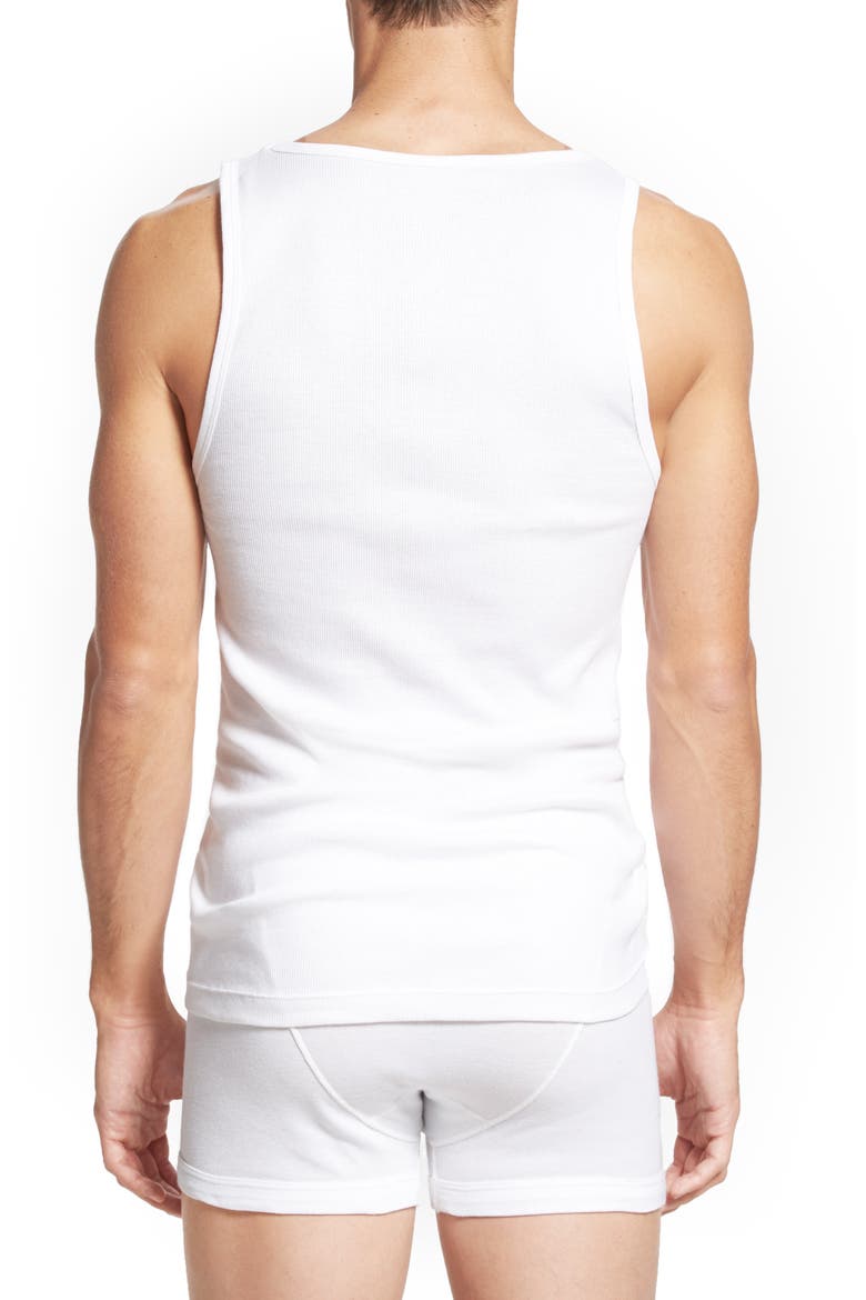 Classic Fit 3-Pack Cotton Tank Top, Alternate, color, WHITE