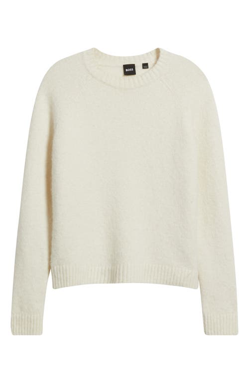 Hugo Boss Boss Fesbian Crewneck Sweater In Neutral
