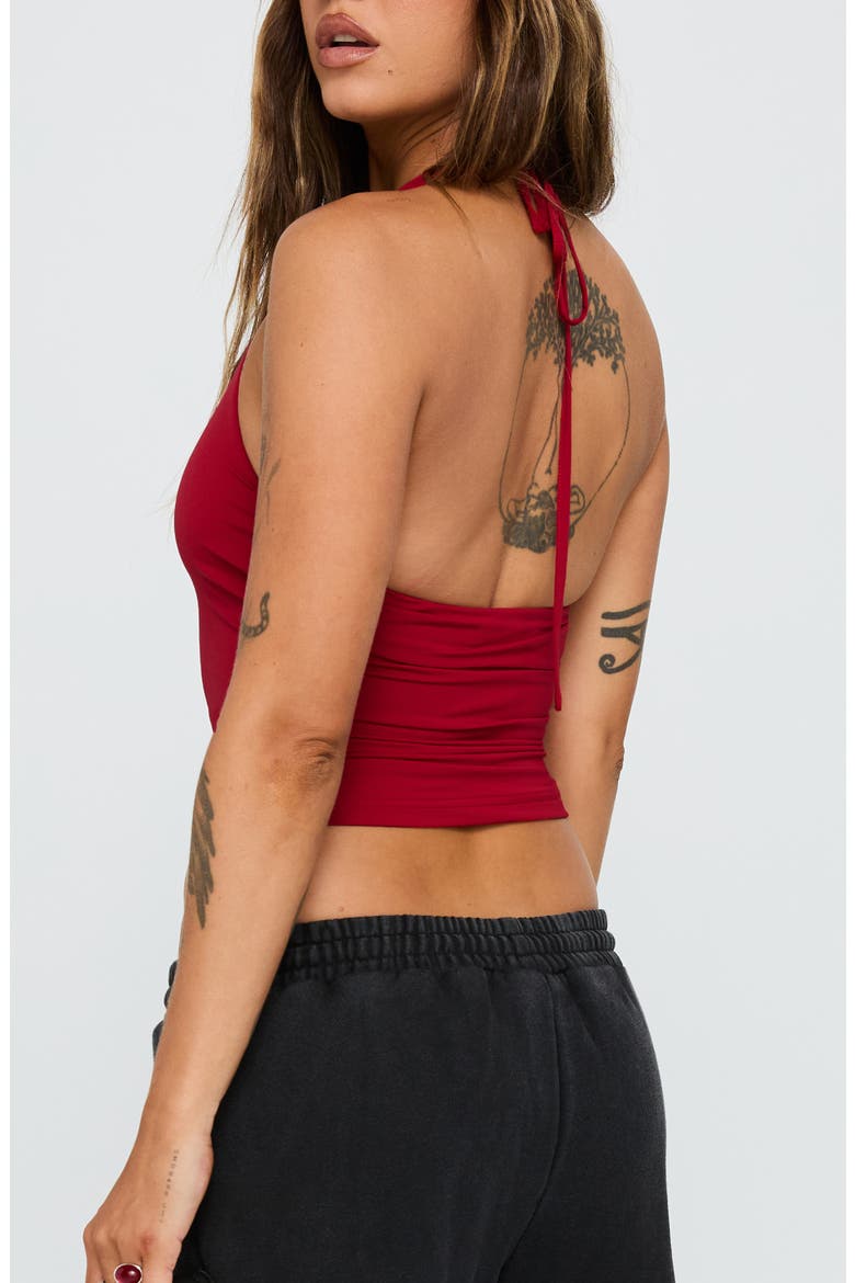 Ezekiel U-Neck Halter Top, Alternate, color, RED