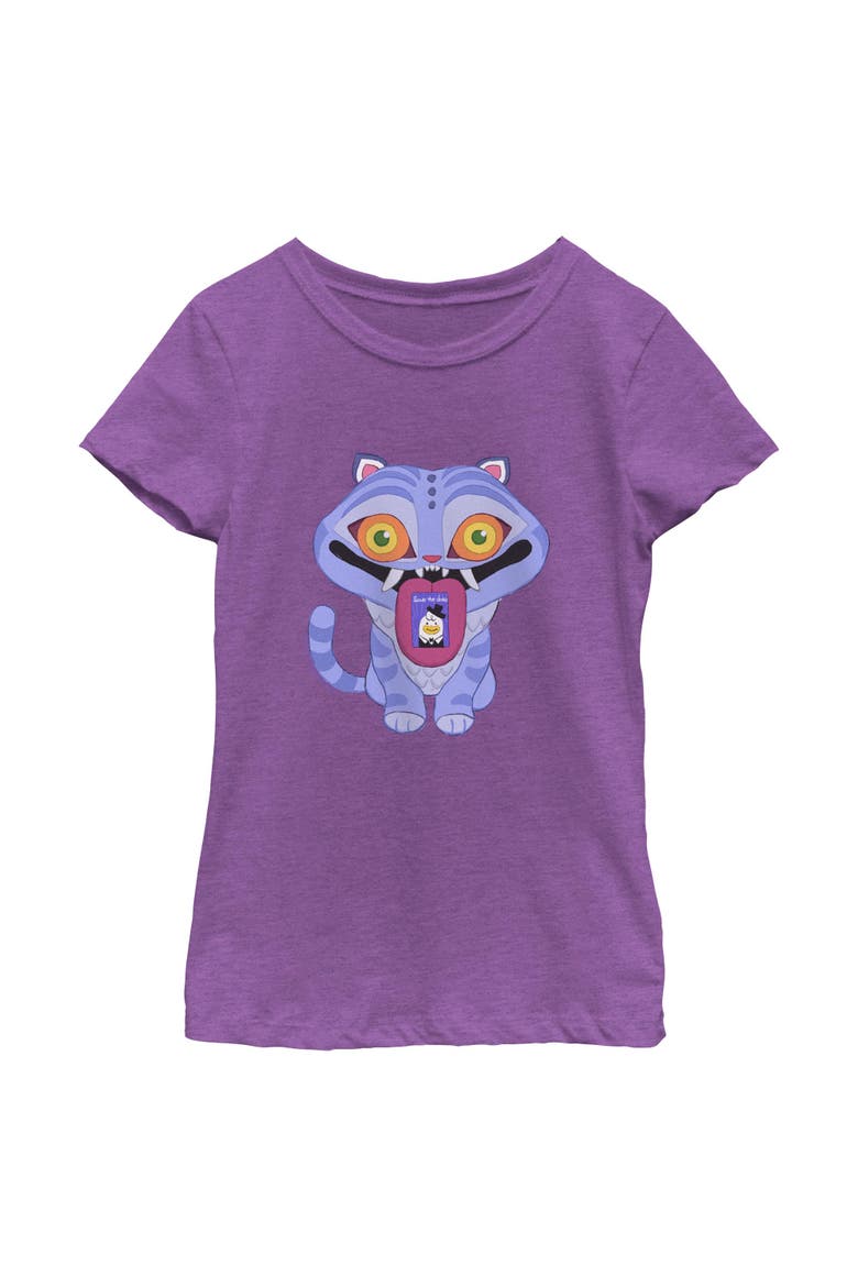 Girl's KPop Demon Hunters Derpy Save The Date  Graphic T-Shirt, Main, color, Purple Berry
