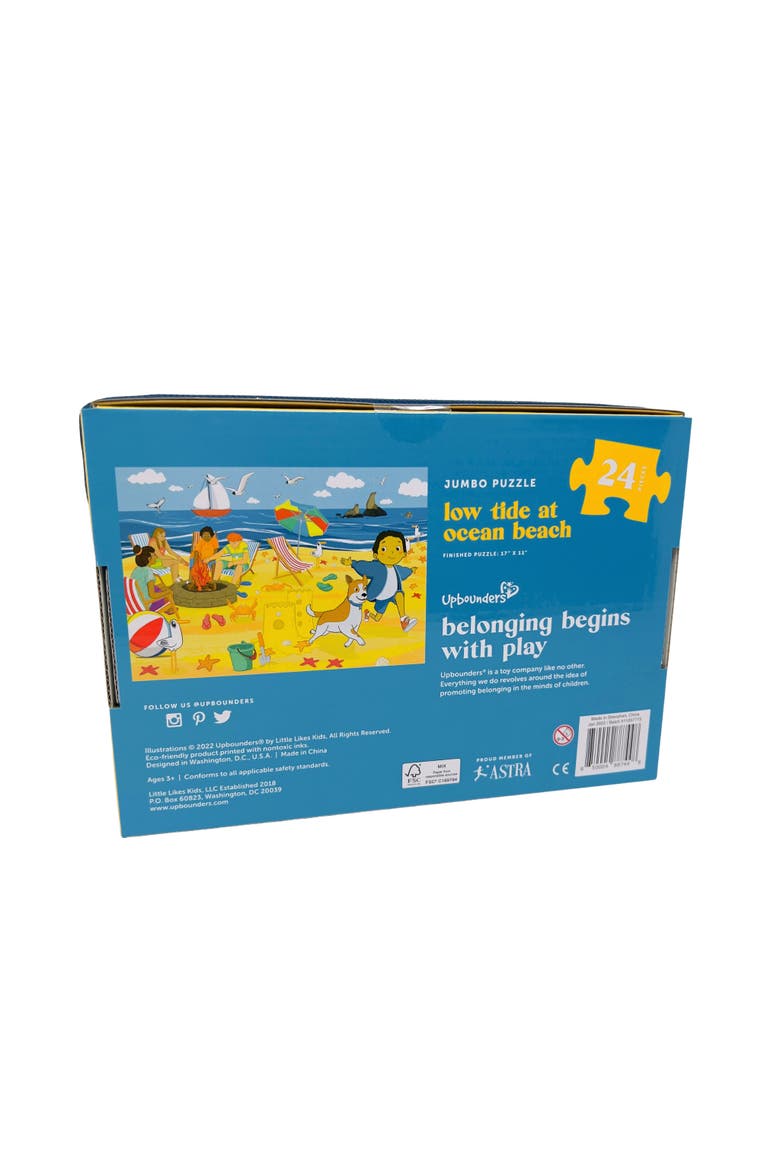 Little Likes Kids Upbounders Low Tide at Ocean Beach 24 Piece Puzzle, Alternate, color, Multicolored