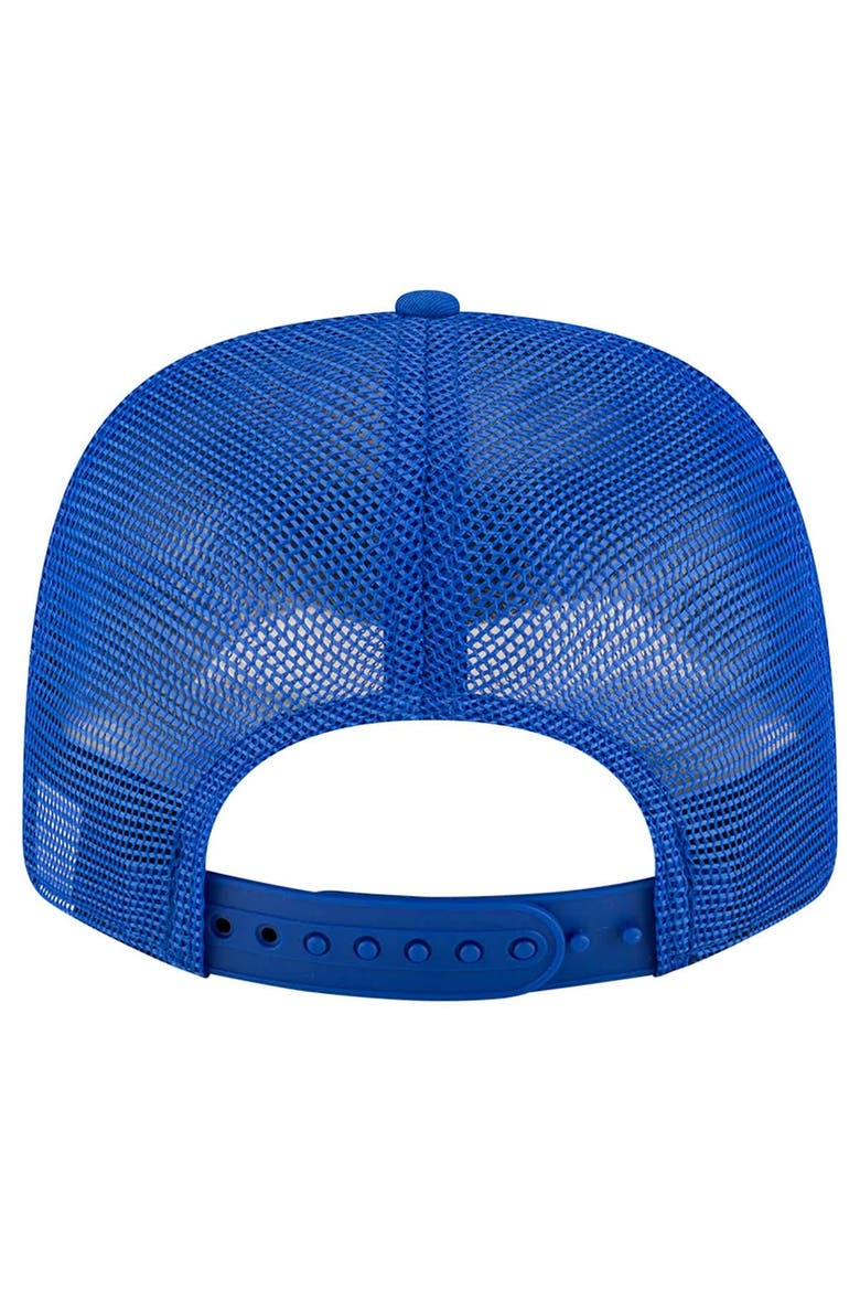 Men's New Era  Blue Seattle Sounders FC Labeled 9SEVENTY Trucker Stretch-Snap Adjustable Hat, Alternate, color, Blue