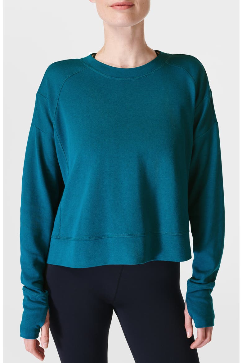 After Class Crop Sweatshirt, Main, color, CABIN BLUE