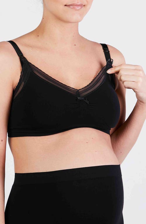 Cache Coeur Milk Maternity And Nursing Seamless Bra In Black