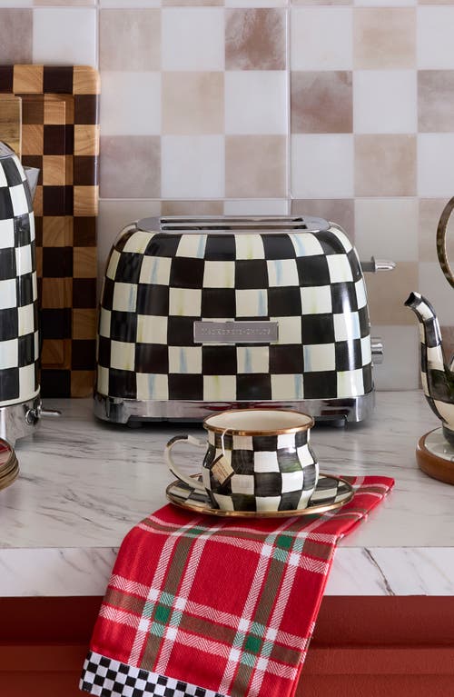 Mackenzie-childs Mackenzie Childs Courtly Check 2-slice Toaster In Black