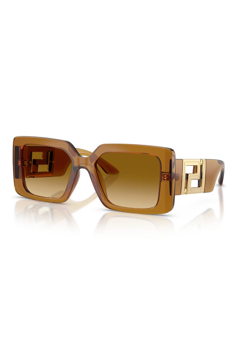 55mm Square Sunglasses, Alternate, color, TRANSPARENT YELLOW / BROWN