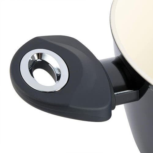 Gibson Home Plaza Cafe 7 Piece Forged Aluminum Cookware Set In Black