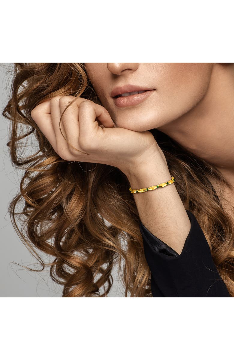 Julianna B. Precious Gems Station Bracelet 10k Gold, Alternate, color, Emerald