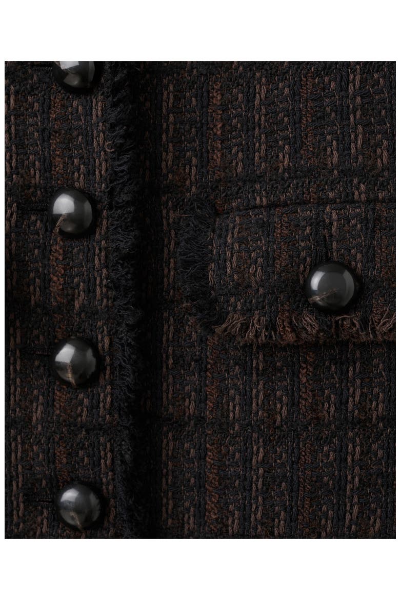 Pocket Tweed Jacket, Alternate, color, CHOCOLATE