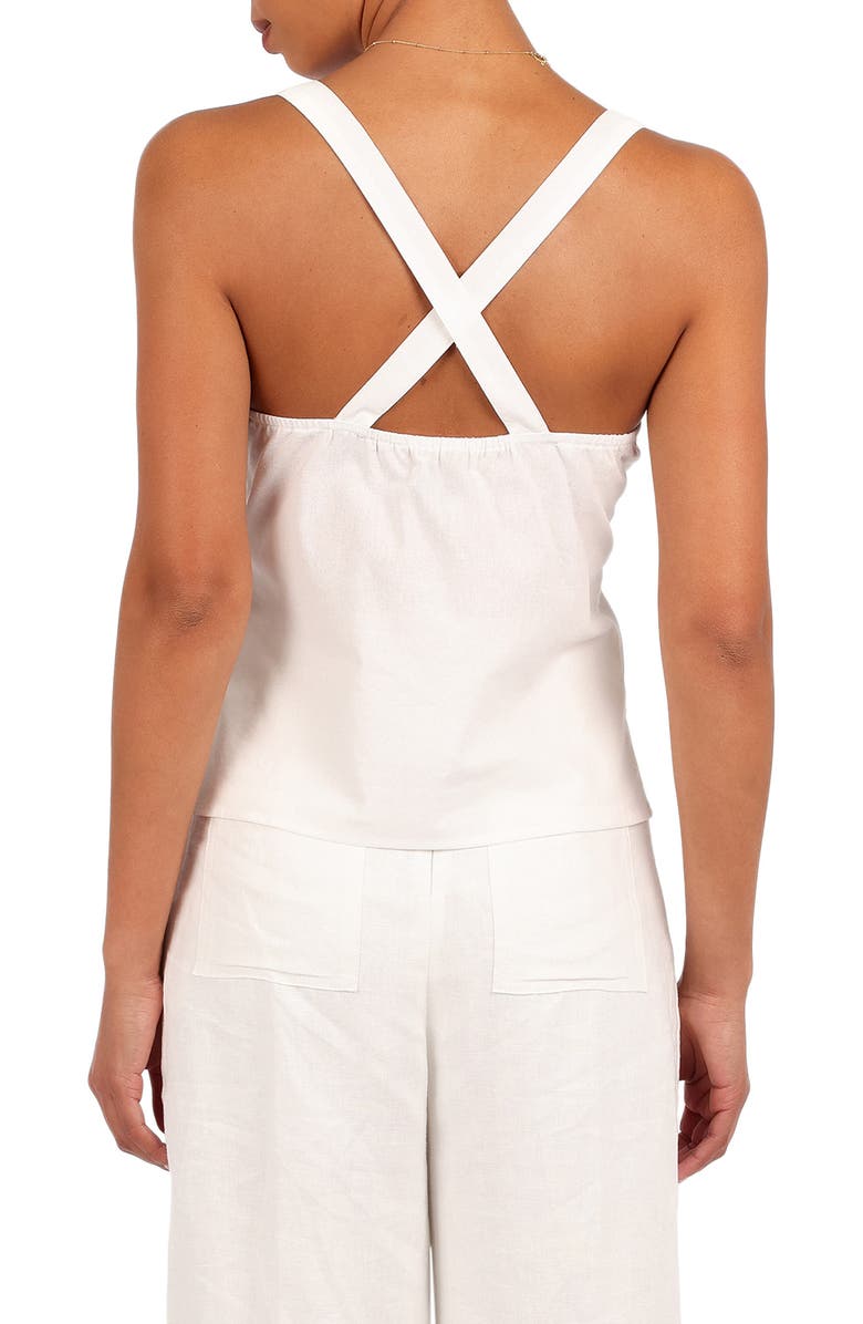 Petal & Pup Juliette Tie Front Tank Top, Alternate, color, Cloud White