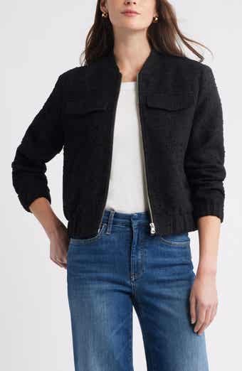 Caslon® Bouclé Bomber Jacket