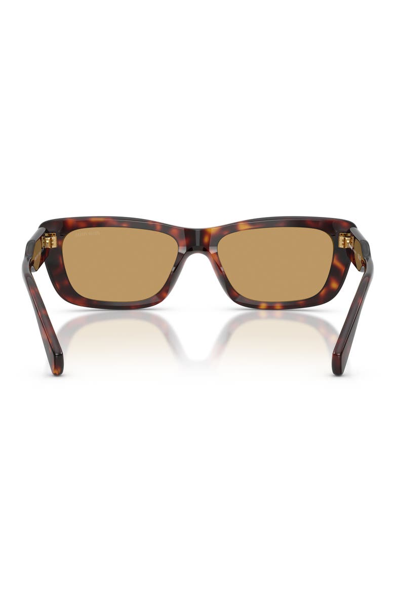 56mm Rectangular Sunglasses, Alternate, color, HAVANA / BROWN