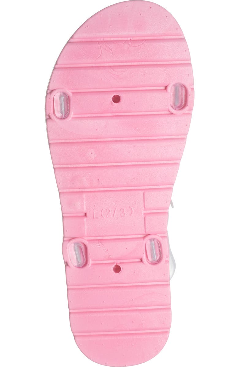 bebe Kids' Flower Rivet Double Strap Sandal, Alternate, color, Fuschia