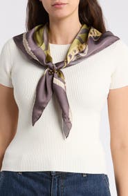 Steve Madden Status Print Satin Square Scarf