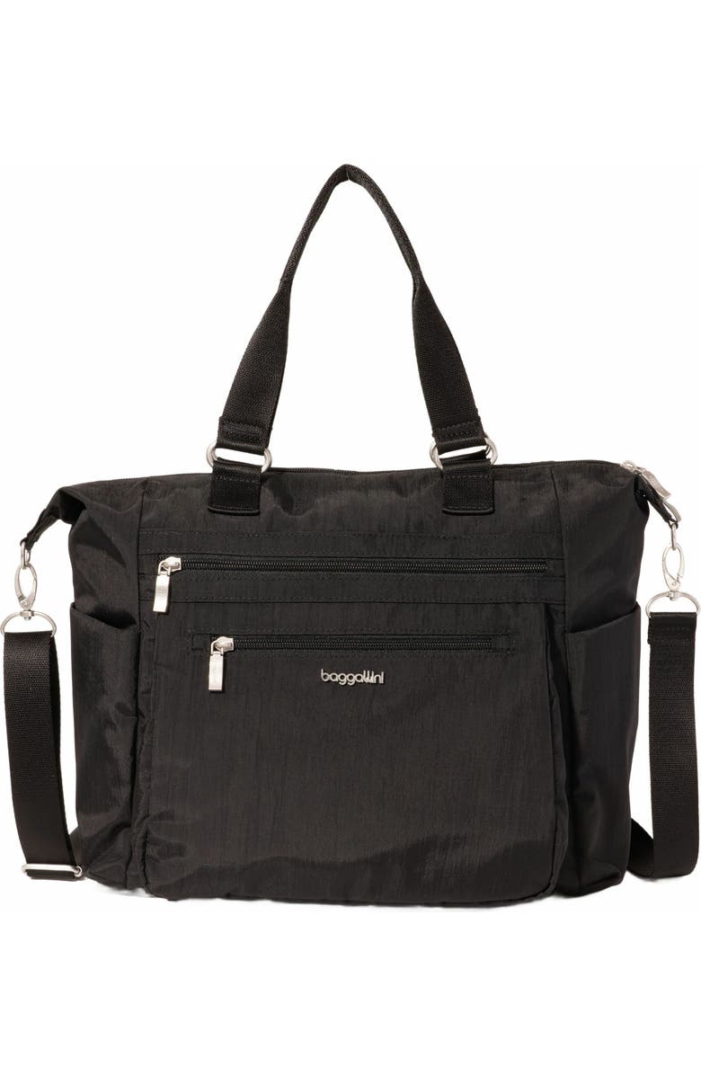 BAGGALLINI Trifecta Convertible Backpack with RFID Wristlet, Alternate, color, Black