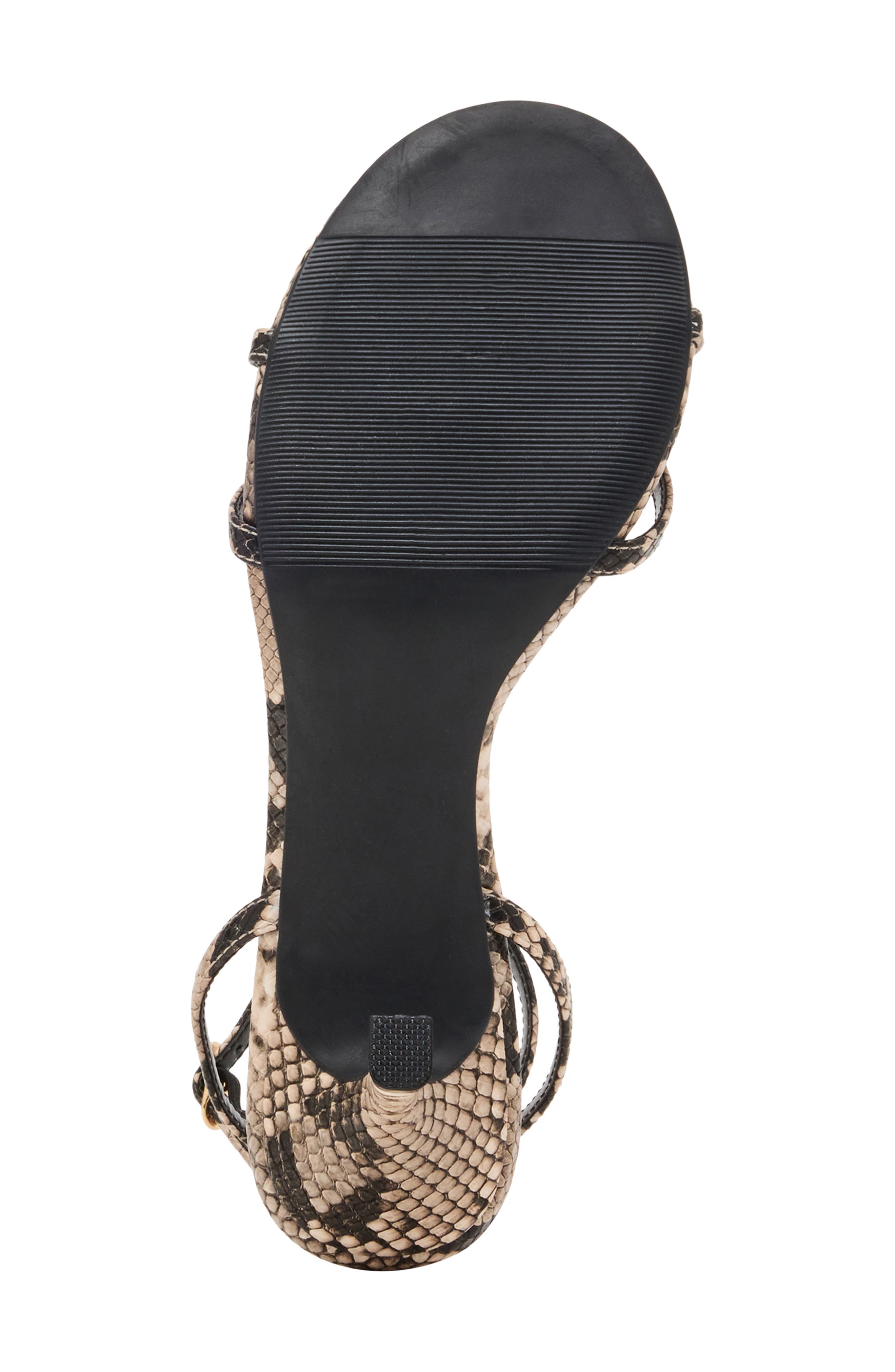 Red Ankle Strap Sandal, Alternate, color, NATURAL SNAKE