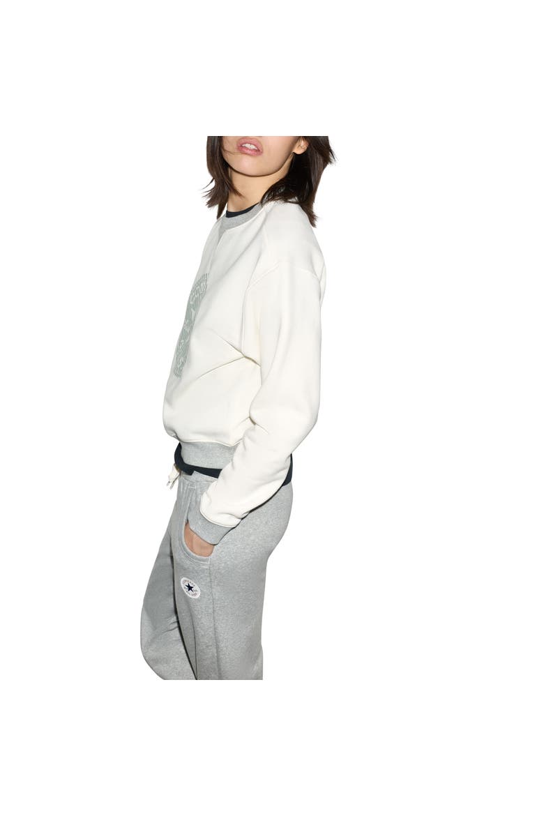 Emblem Crewneck, Alternate, color, Converse Egret