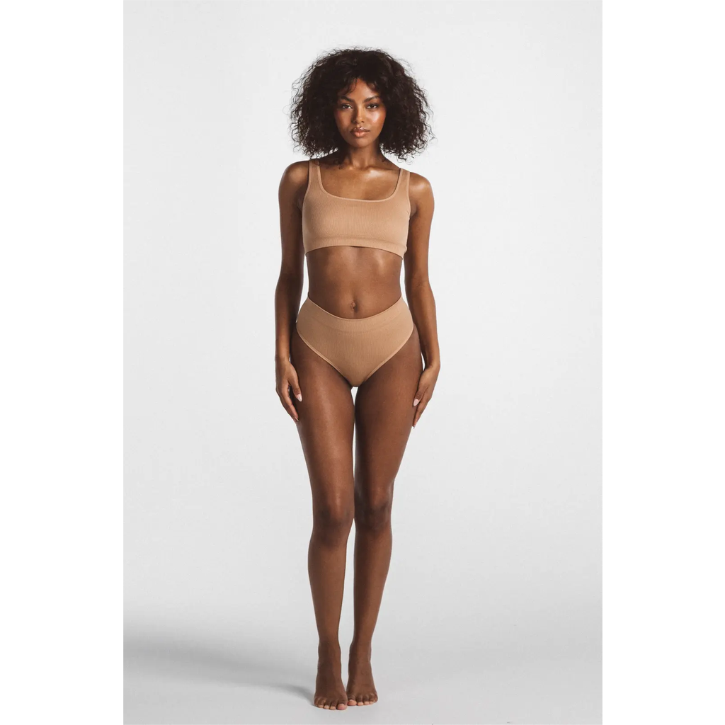 Ldma High Sculpt Bra Rib In Dusty Nude