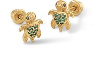 In Season Jewelry Sparkling Turtle Plated Earrings