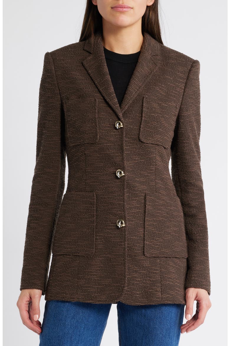 Jia Cotton Blend Blazer, Alternate, color, MARSHLAND GREEN