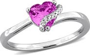 DELMAR Semiprecious Stone & Diamond Heart Ring