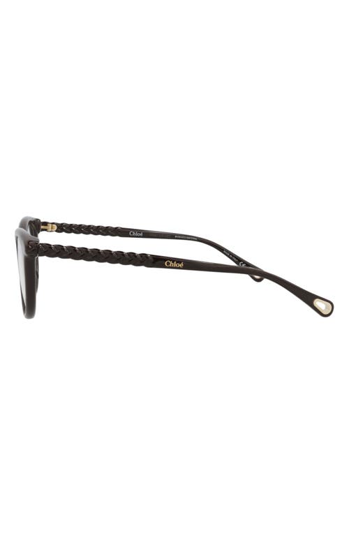Chloé Core 49mm Cat Eye Optical Glasses In Brown Brown