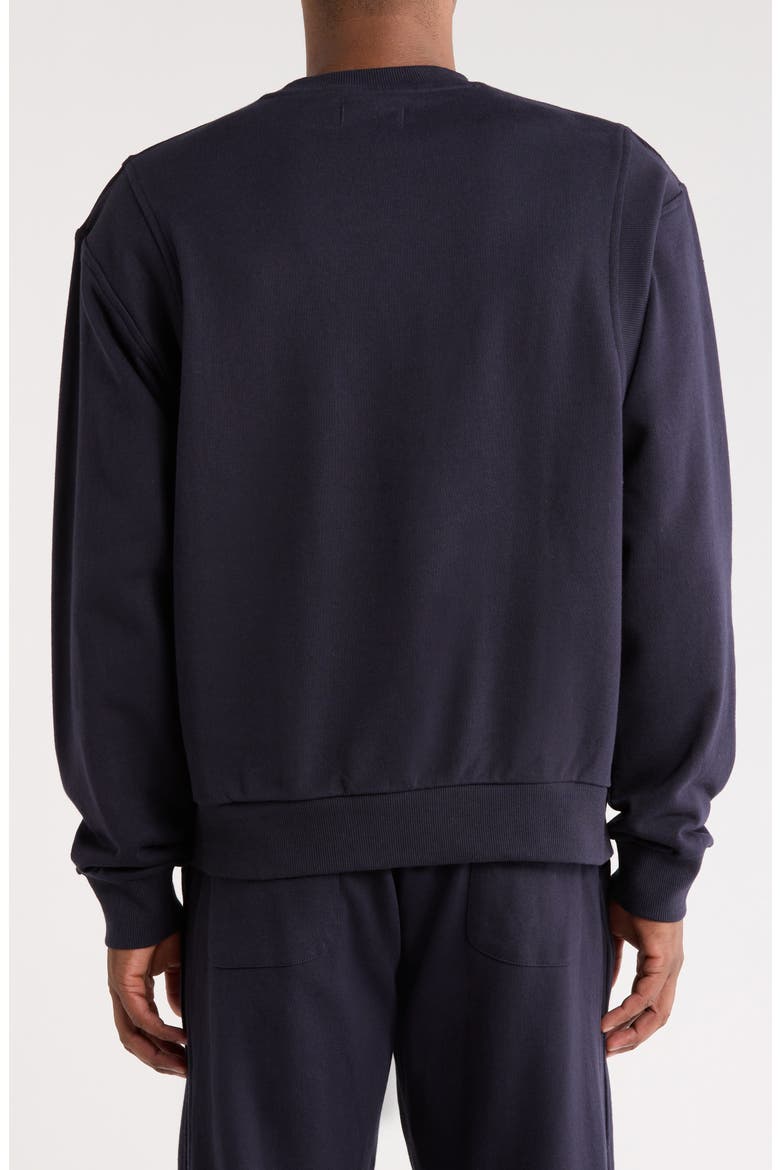 Track Crew Cotton Graphic Sweatshirt, Alternate, color, NAVY