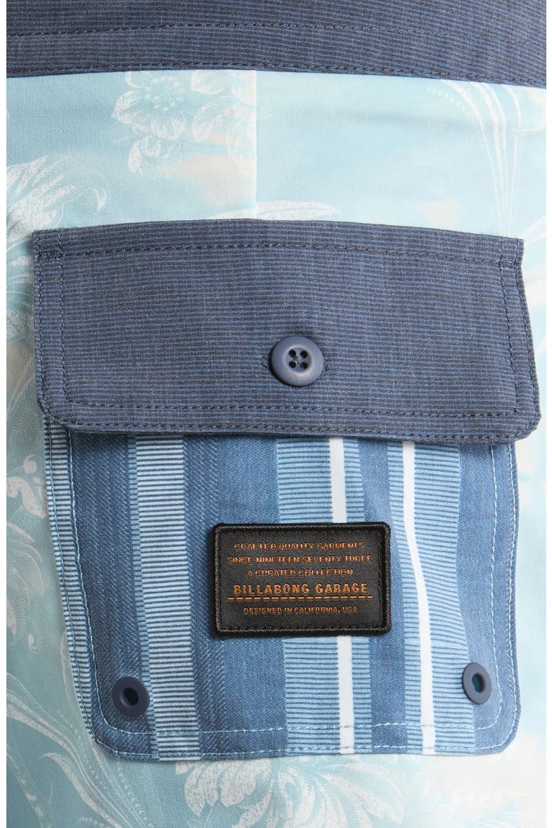 True North Garage Board Shorts, Alternate, color, BLUE FOG