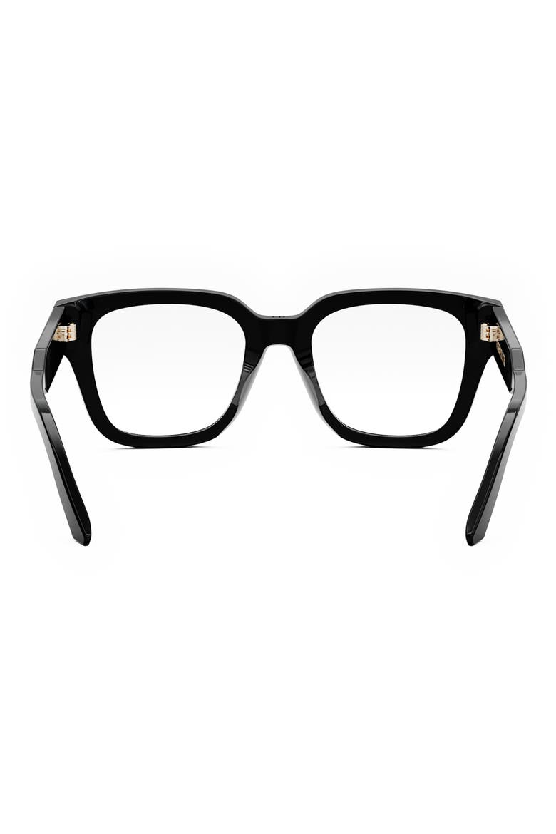 'DiorSignatureO S1I 52mm Blue Light Blocking Glasses, Alternate, color, SBLK