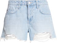 L'AGENCE Teya Low Rise Cutoff Denim Shorts
