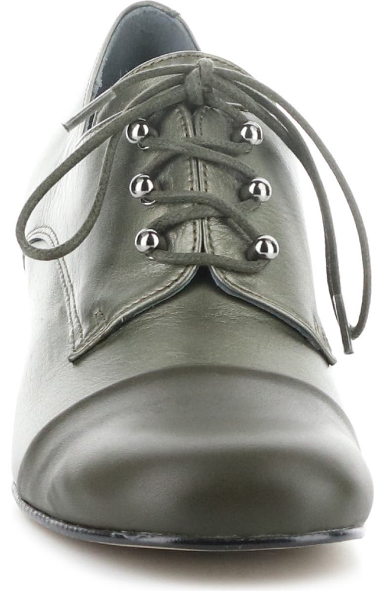 Fly London Sare Heeled Oxford, Alternate, color, 001 Graphite/ Military Dublin