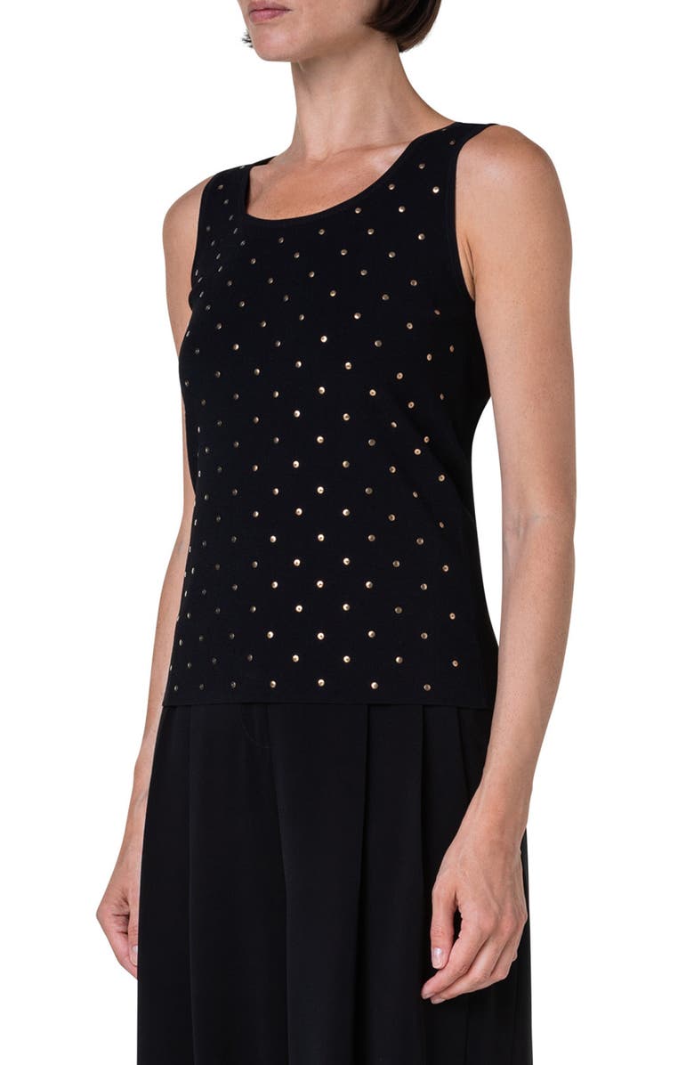 Akris punto Stud Dot Sleeveless Tank, Alternate, color,