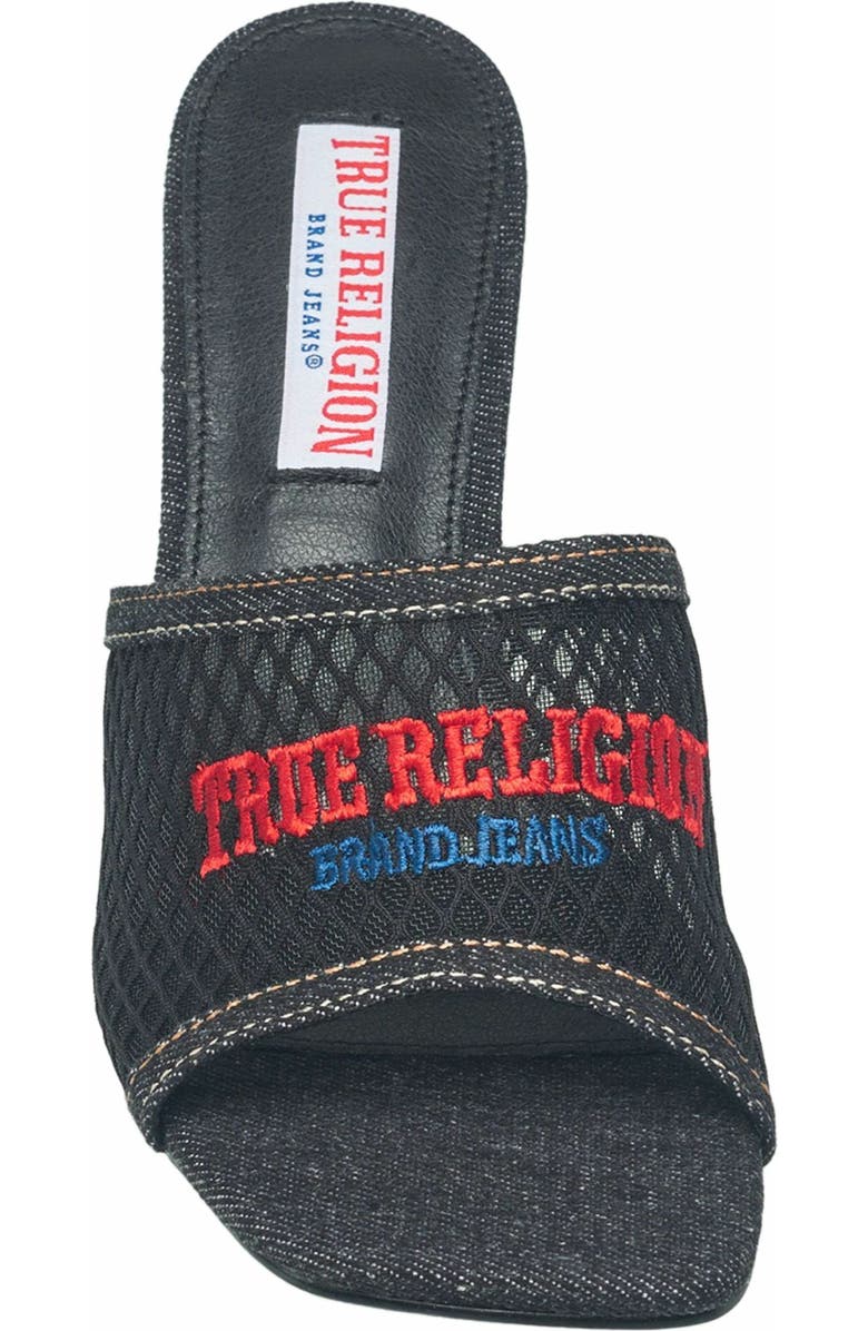 True Religion Coi Mesh Slip on Heel, Alternate, color, Black