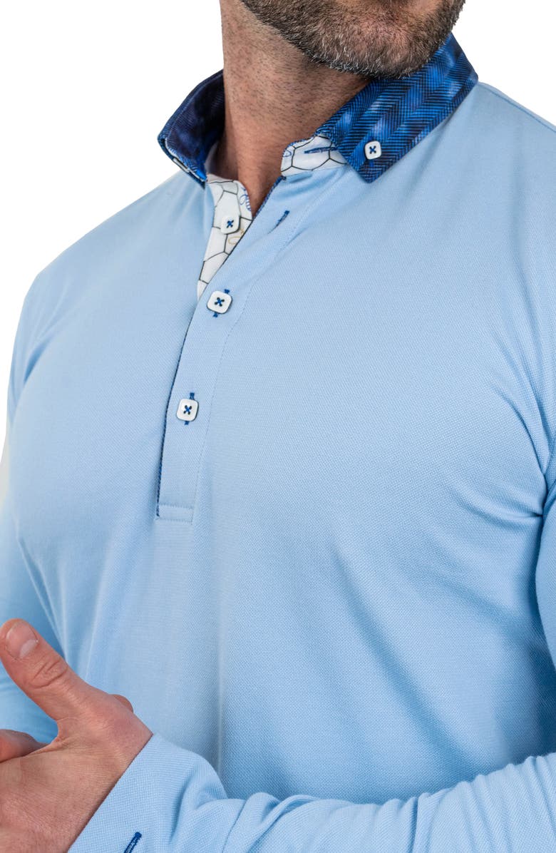 Maceoo Newton Solid Long Sleeve Button-Down Polo Polo, Alternate, color, 