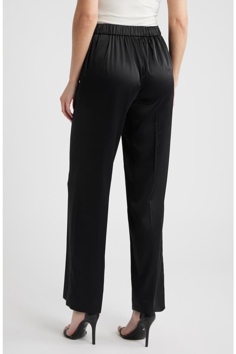 Satin Wide Leg Pants, Alternate, color, ANNE BLACK