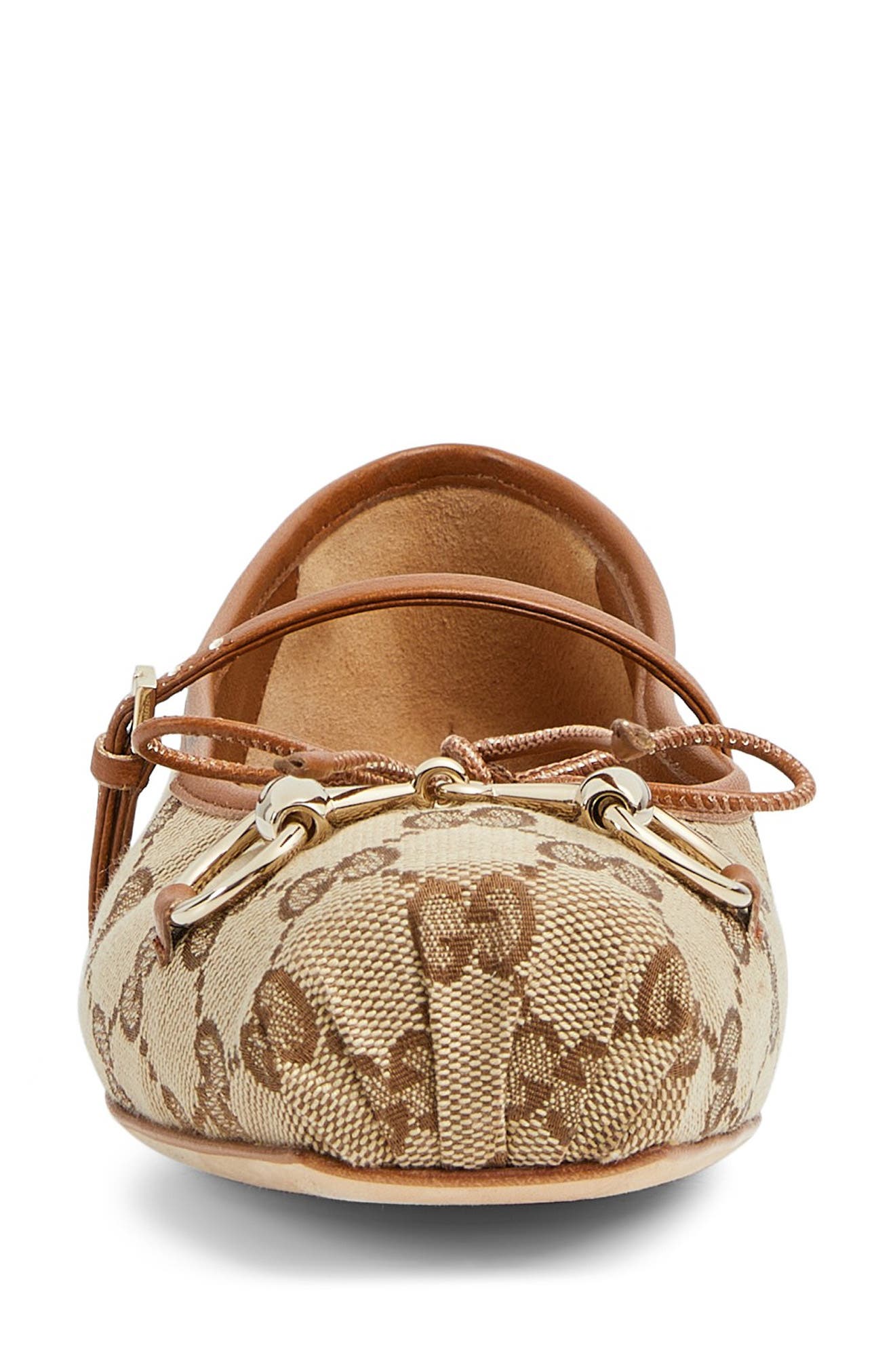 Gucci Horsebit Ballet Flat, Alternate, color, Beige
