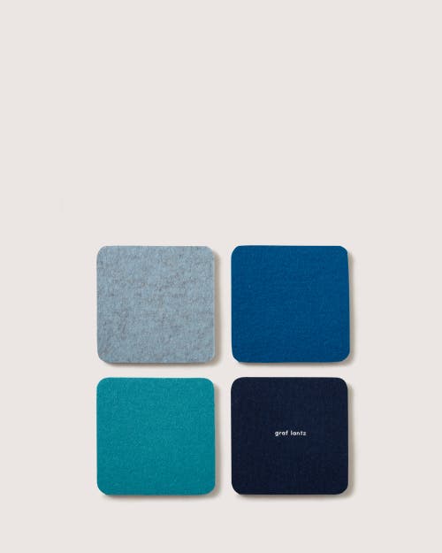 GRAF & LANTZ GRAF LANTZ BIERFILZL MERINO WOOL SQUARE COASTER MULTI 4 PACK