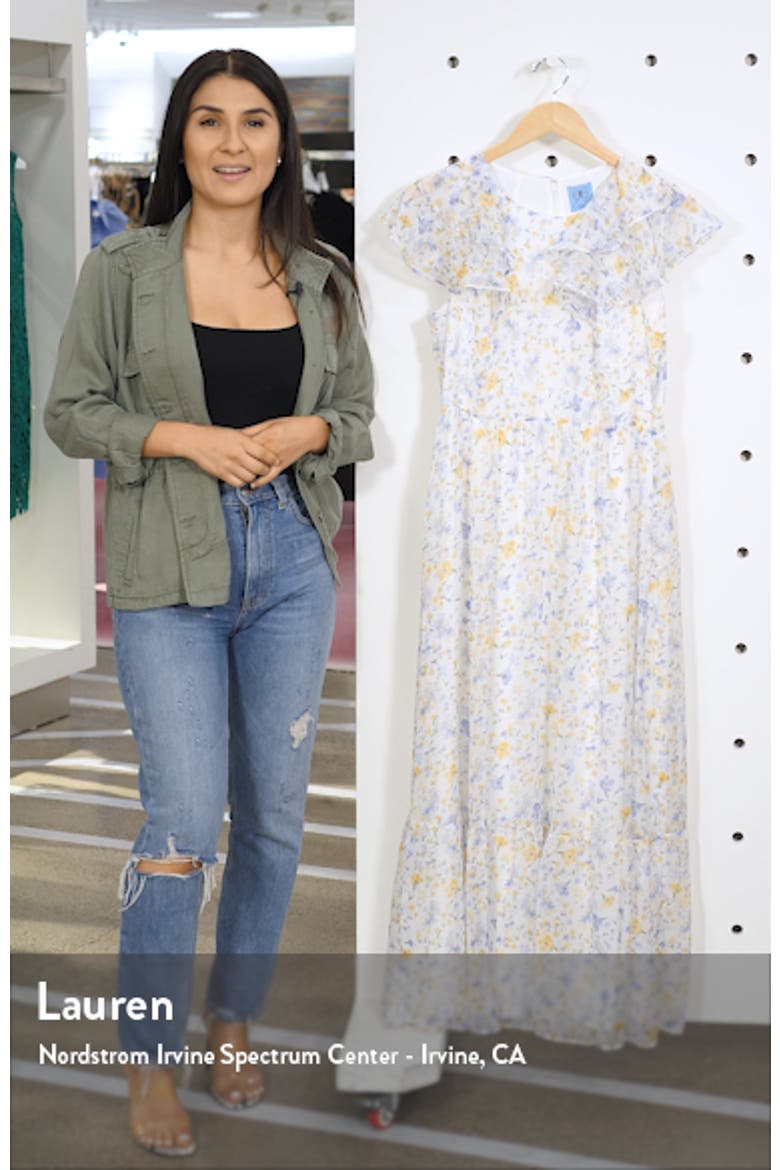 Provence Floral Ruffle Hem Maxi Dress video