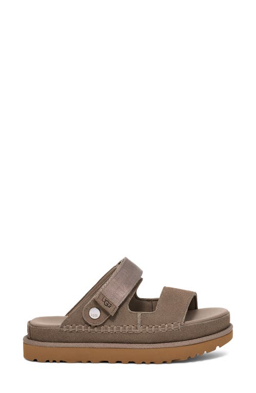 Ugg(r) Goldenstar Glide Platform Sandal In Smoke Plume