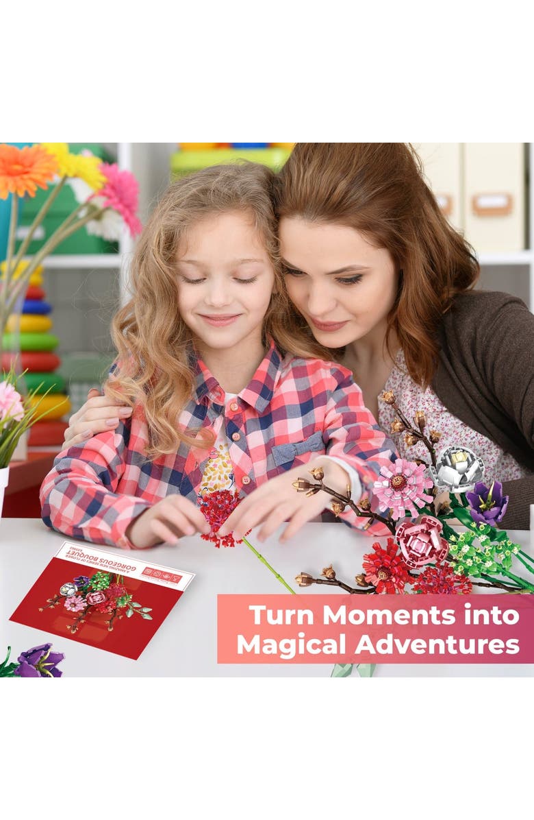 CONTIXO Spring Bouquet Floral Building Block Set, Alternate, color, Multi Color Spring