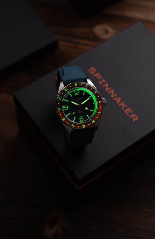 Spinnaker Fleuss Gmt Automatic Bracelet Watch, 43mm In Blue