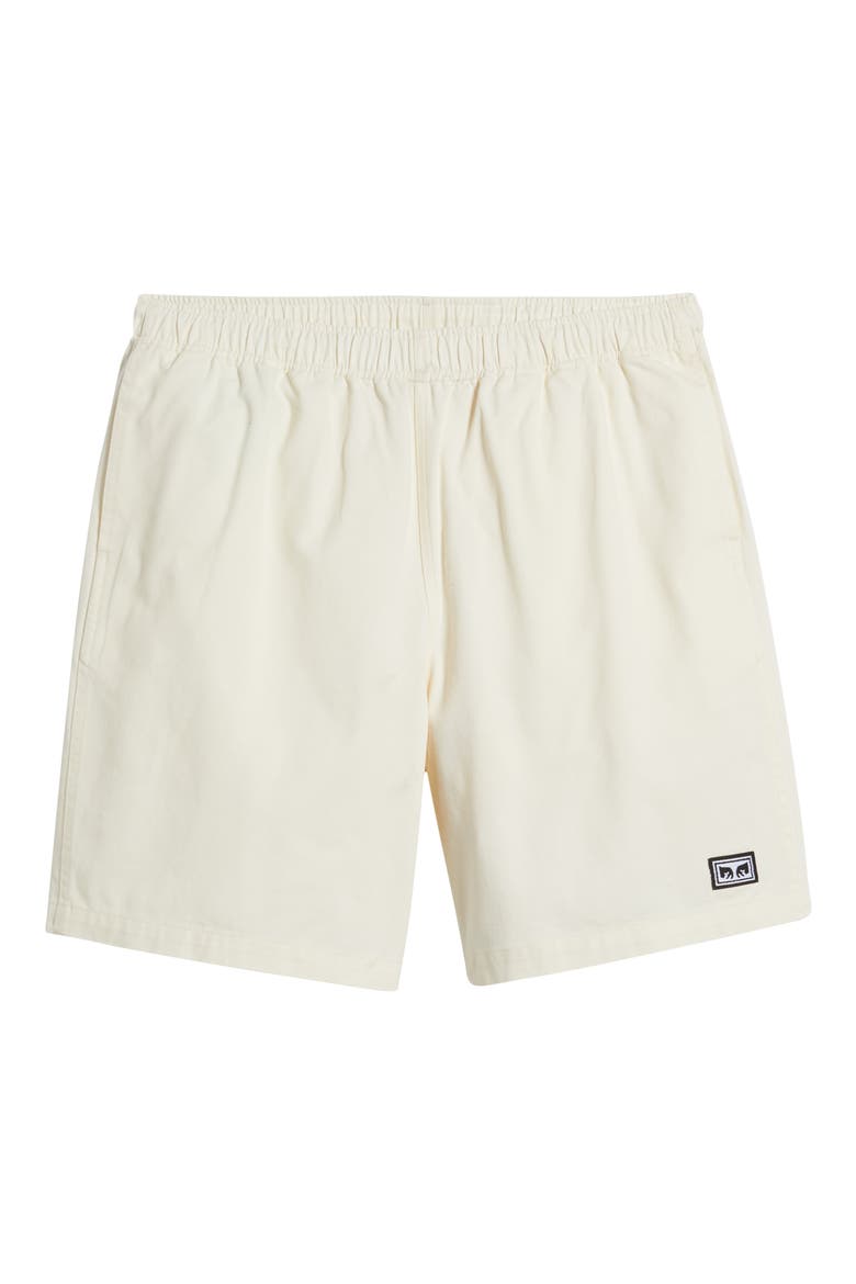 Men's Easy Relaxed Cotton Twill Shorts, Alternate, color, UNBLEACHED