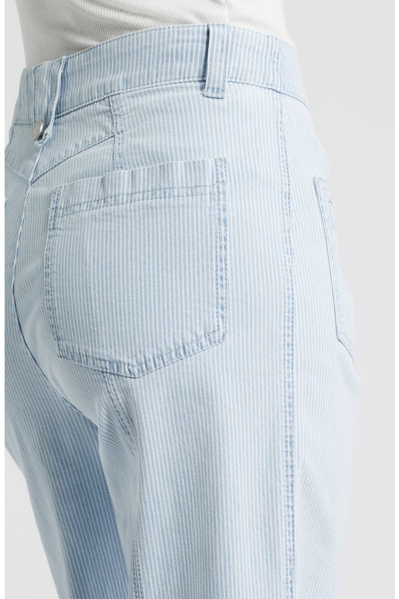 Skyrise Stripe Patch Pocket Wide Leg Pants, Alternate, color, POWDER BLUE