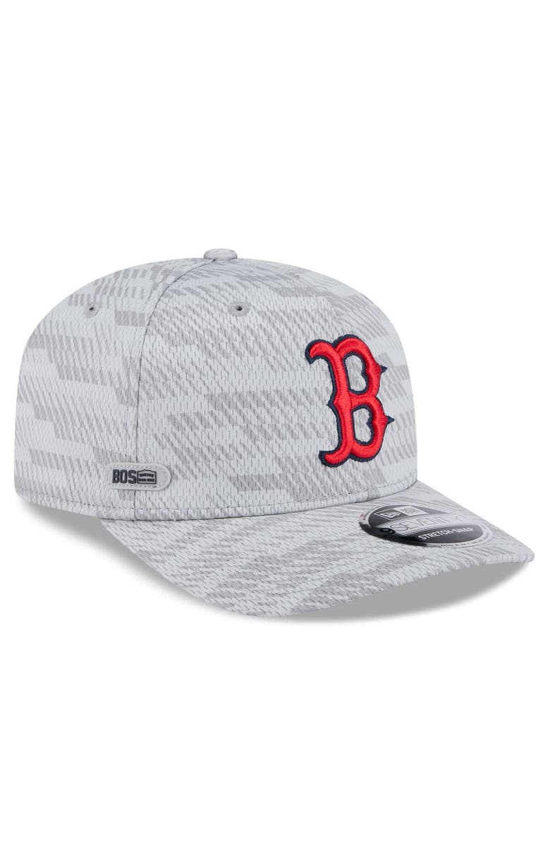 New Era Men's New Era Gray Boston Red Sox 2025 MLB Clubhouse 9SEVENTY Stretch-Snap Hat, Main, color, 